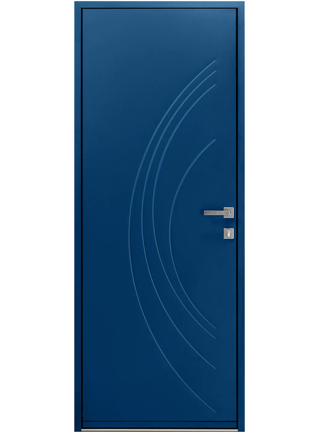 porte d'entrée acier Esmée avec motifs emboutis et design épuré