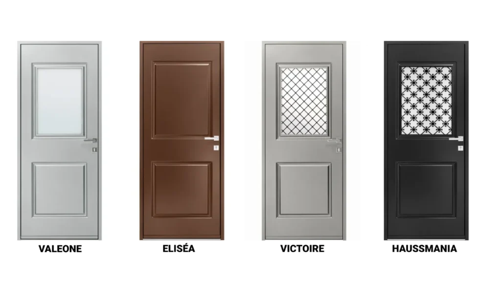 Portes entrée style traditionnelle gamme acier 85mm
